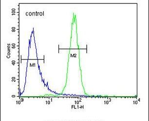 C6orf58 Purified Thermo Fisher Scientific antibody anti target:Human host:Rabbit isotype:IgG clone: Flow cytometry analysis of K562 cells using a C6orf58 polyclonal antibody (Product # PA5-23532) (...