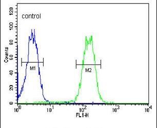 LYRM4 Purified Thermo Fisher Scientific antibody anti target:Human host:Rabbit isotype:IgG clone: Flow cytometry analysis of MDA-MB435 cells using a LYRM4 polyclonal antibody (Product # PA5-24175...