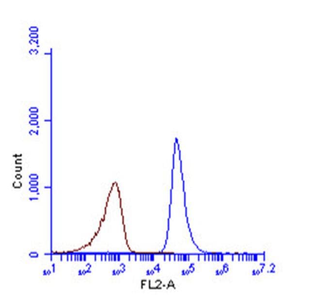 SQSTM1 (pS403) Purified Thermo Fisher Scientific antibody anti target:Human, Mouse, Rat host:Rabbit isotype:IgG clone: Flow cytometry analysis of Phospho-SQSTM1 (Ser403) in HeLa cells. Samples were treated with Phosp...