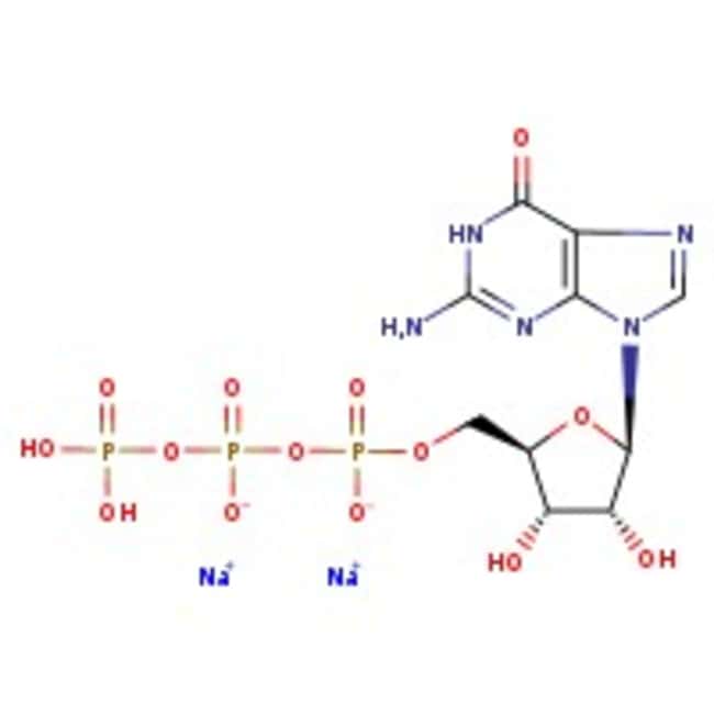 Guanosine 5'-triphosphate, disodium salt hydrate, 90%, for biochemistry
