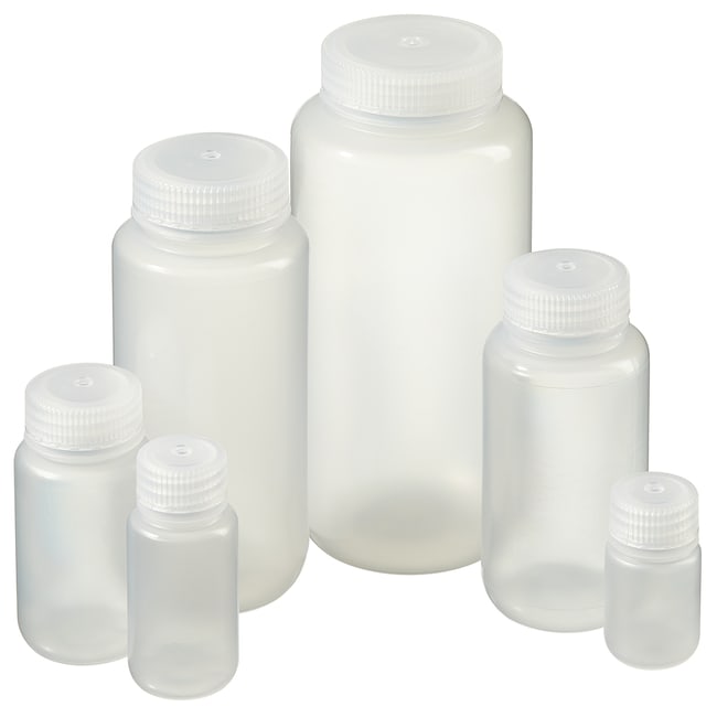 Nalgene™ Wide-Mouth PPCO Packaging Bottles with Closure: Bulk Pack