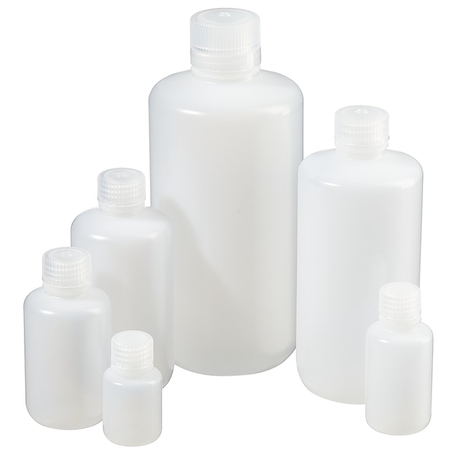 Nalgene™ Narrow-Mouth Natural HDPE Packaging Bottles with Closure: Bulk Pack