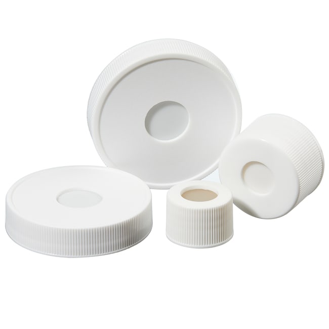I-Chem™ Open-Top Septa Caps, 24-414mm, bonded septa, bulk