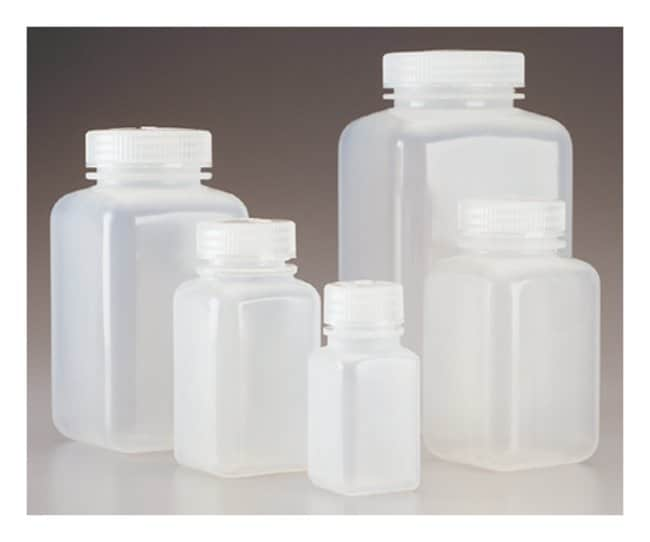 Nalgene™ Square Wide-Mouth PPCO Bottles with Closure: Bulk Pack, Autoclavable