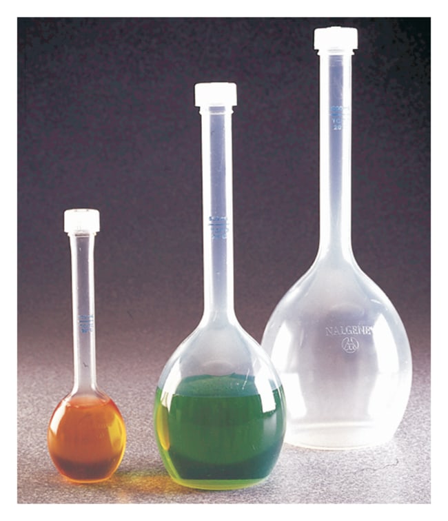 Nalgene™ Class B Polymethypentene (PMP) Volumetric Flasks with Screw Caps