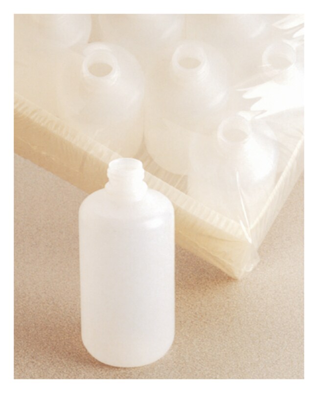 Nalgene™ Narrow-Mouth HDPE Bottles with Closure: Shrink-Wrapped Trays