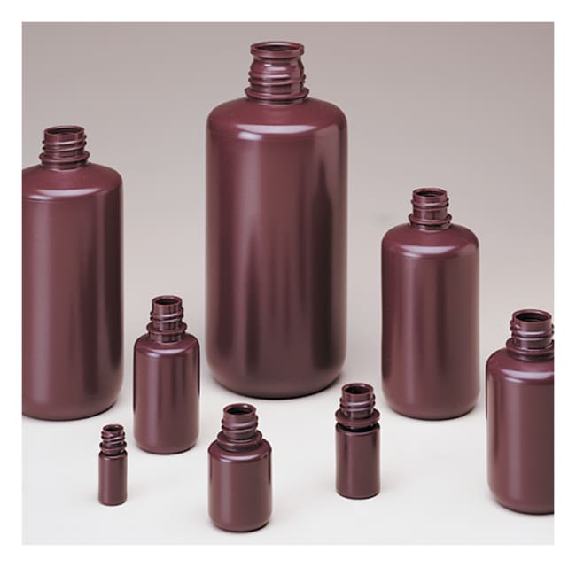 Nalgene™ Narrow-Mouth Opaque Amber HDPE Packaging Bottles without Closure: Bulk Pack