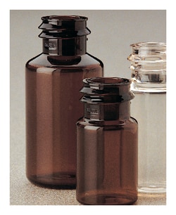 Nalgene™ Translucent Amber PETG Serum Vials with Continuous Thread: Sterile, Shrink-Wrapped Modules