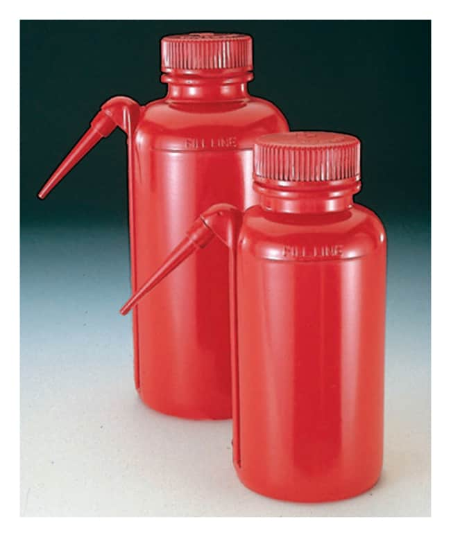 Nalgene™ Unitary™ Red LDPE Safety Wash Bottles