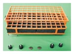 Test Tube Rack for MaxQ&trade; Shaker, 14&ndash;16 mm, 6 x 12 array, orange