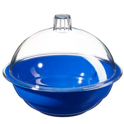 Nalgene&trade; Autoclavable Polypropylene Desiccators: Blue body with clear polycarbonate cover