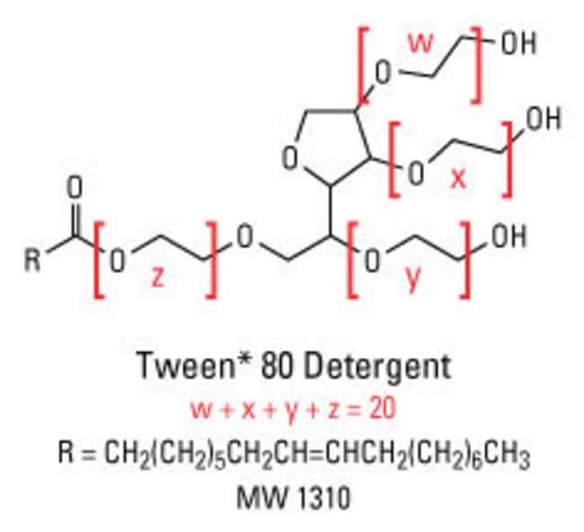 Chemical structure of Tween 80 detergent