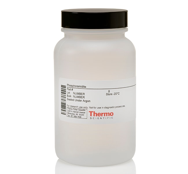 Bz-rA Phosphoramidite, TheraPure&trade; grade, wide mouth bottle